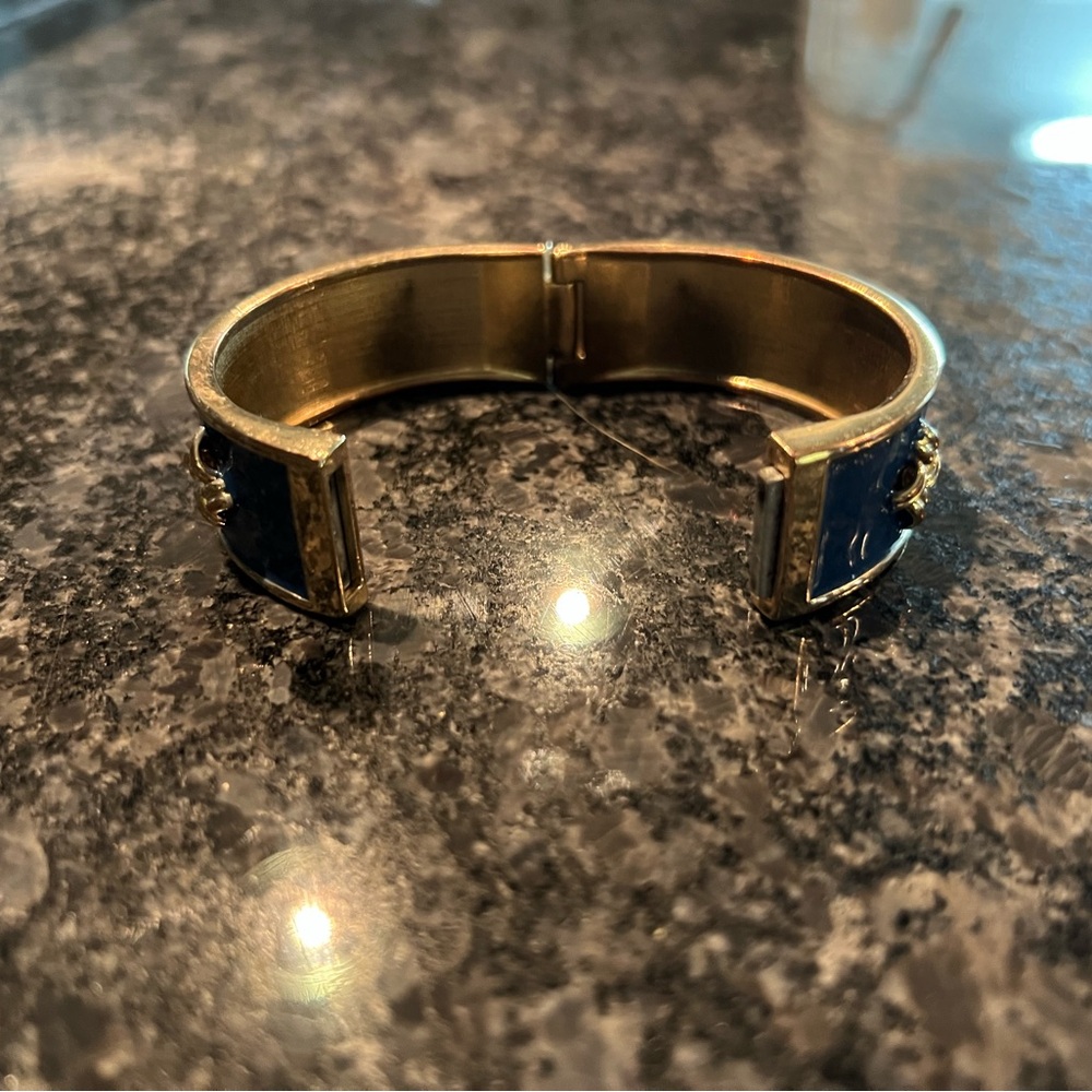 Blue and Gold Enamel Bracelet - Picture 6 of 6